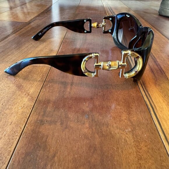 Gucci Brown Havana S. Bamboo Horsebit Sunglasses GG2970 main image 4